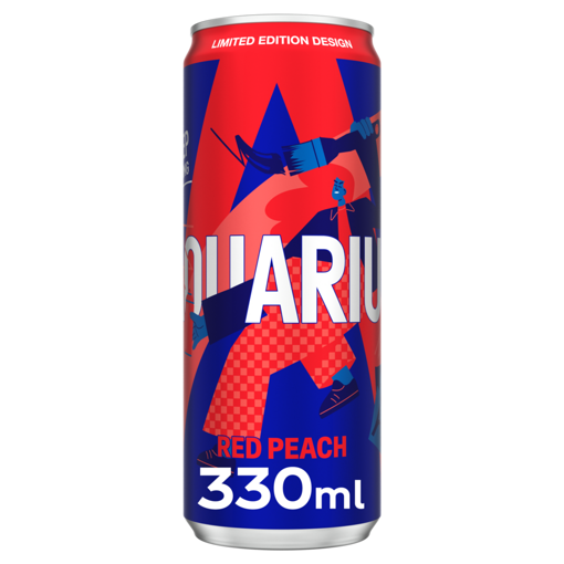 Afbeeldingen van AQUARIUS RED PEACH CAN 33CL